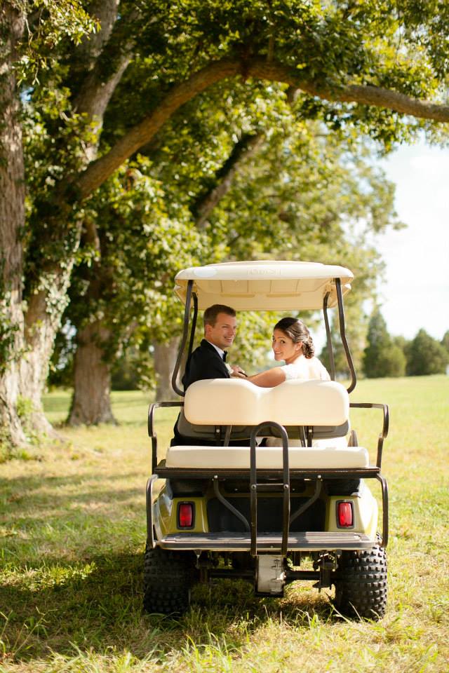 wedding Warner Hall golf cart3
