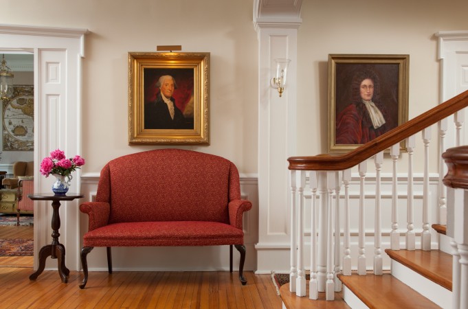 Portrait of George Washington in Warner Hall