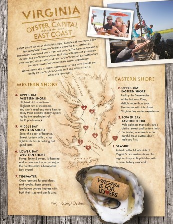 Virginia oyster trail map